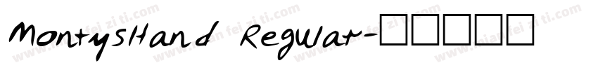 MontysHand Regular字体转换